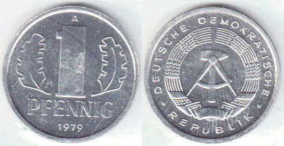 1979 East Germany 1 Pfennig (Proof) A003098
